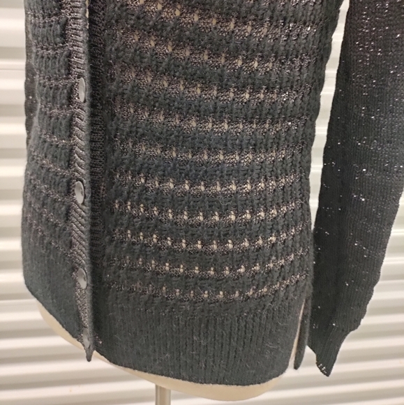 Rag & Bone | Alpaca & Viscose Black Open Knit Cardigan Sweater Womens Size XS - Picture 7 of 16